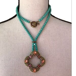 Heidi Daus Faux Turquoise Necklace